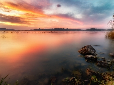 现代风景 海滩 白天