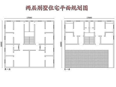 其他家装空间 两层别墅平面图 两层住宅布局图 别墅二楼平面图 住宅别墅设计图 两层别墅规划图 施工图