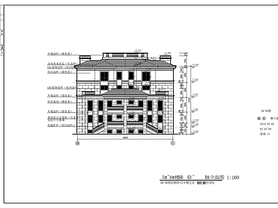 现代别墅建筑 四层私人别墅建施 小别墅 独栋别墅 施工图