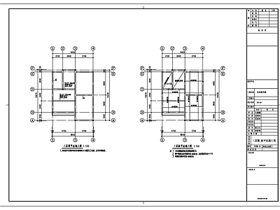 现代别墅建筑 三层别墅建筑结构 施工图