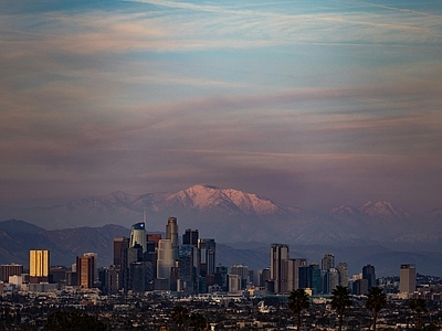 现代城市外景 城市晚霞夕阳风光 远雪外景 高层建筑窗景外景 落日天空夜景 阳台露台别墅风景