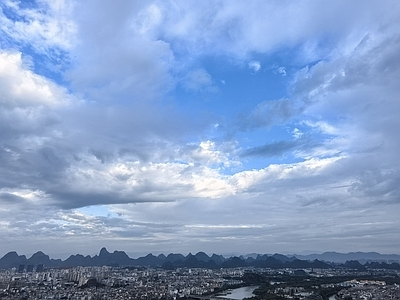 现代法式天空外景 天空 城市天空