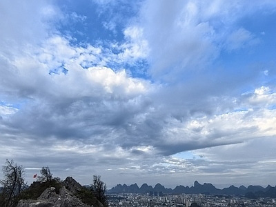 现代中古天空外景 天空 城市天空