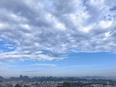 现代中式天空外景 天空 城市天空