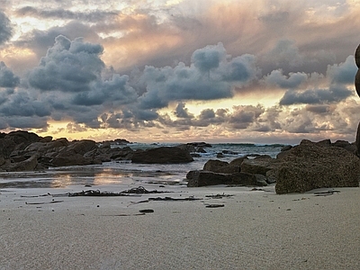 现代风景 现代风景海洋 海边自然风景 傍晚海滩风景 夕阳海边风景