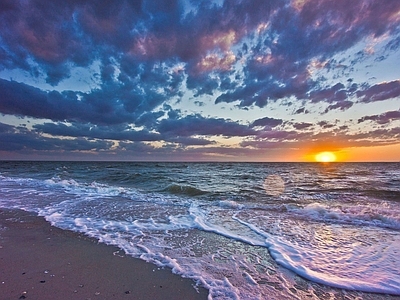 现代风景 现代风景夕阳 日落 海滩 夕阳 夕阳外景 傍晚风景