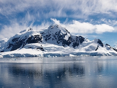 北欧风景 雪 峰