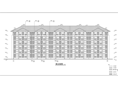 新中式其他建筑 新中式教师公寓 多层青年人才公寓 平立剖面 施工图