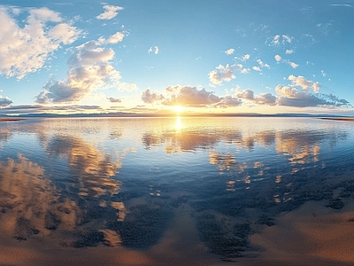 现代天空HDR 蓝天白云天空全景 黄昏HDR