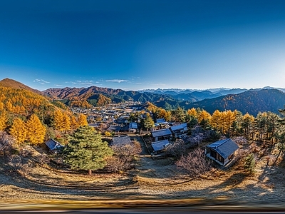 现代户外HDR 秋天区景区全景