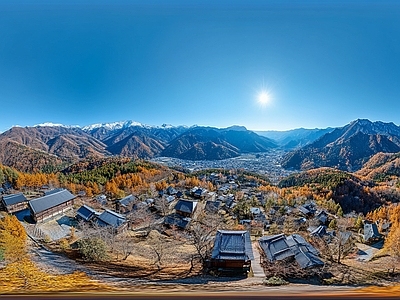 现代户外HDR 秋天区景区全景