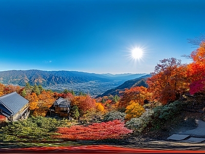 现代户外HDR 秋天区景区全景