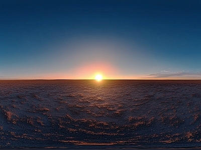 现代天空HDR 傍晚黄昏落日全景