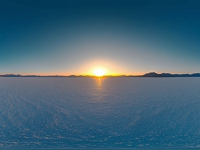 现代天空HDR 傍晚黄昏落日全景