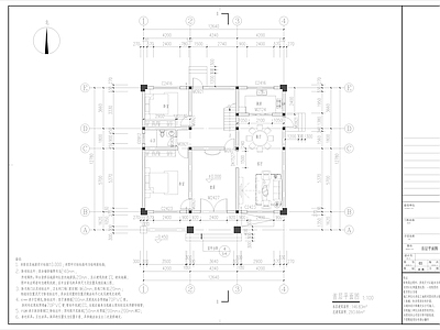 欧式别墅建筑 二层别墅 施工图