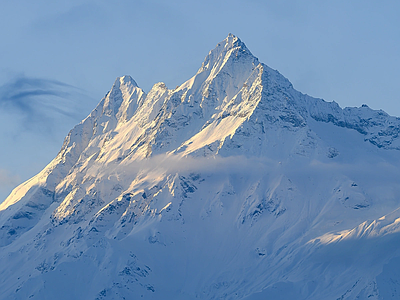 现代风景 写实冰山雪地