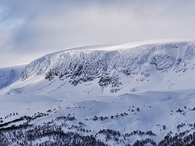 北欧风景 雪山 雪景