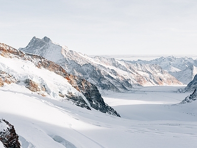 北欧风景 雪山 雪景