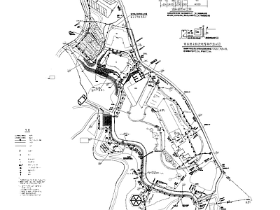 给排水图 市政给排水 系统图 管网 景观给排水 景区 施工图