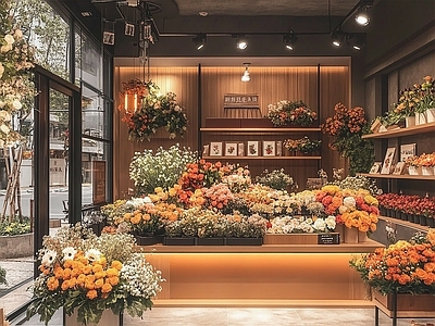 浪漫花店设计效果