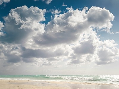 现代风景 天空 海滩