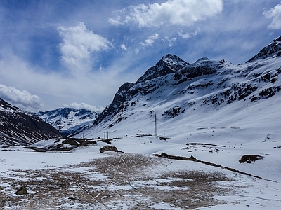 北欧风景 雪山 雪景