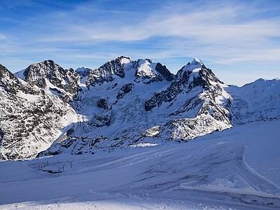 北欧风景 雪山 雪景