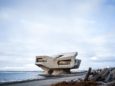 现代其它外景 海滩 海滨 海边 建筑