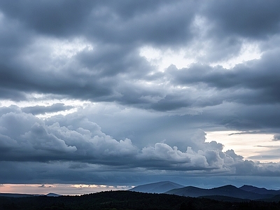 现代天空外景 夕阳天空 傍晚 阴天天空