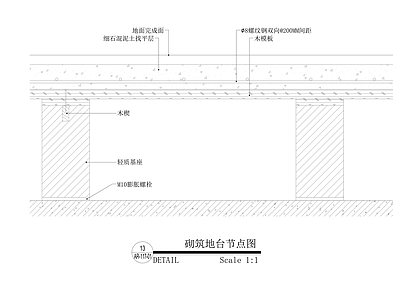 现代地面节点 地台节点 家装节点 木地板 施工图