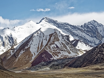 北欧风景 雪山