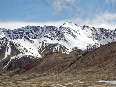 北欧风景 雪山