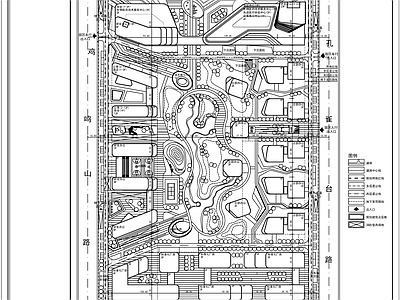 现代新中式产业园建筑 研发总平面图 科创总平面图 公寓总平面图 酒店总平面图 施工图