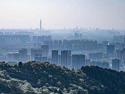 现代风景 白天 雾都 城市外景