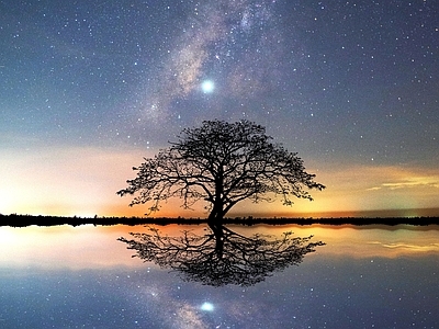 现代天空外景 星空 夜晚天空