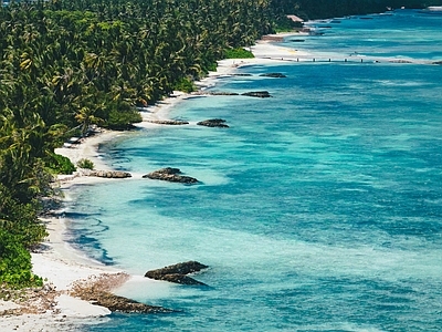 现代风景 热带 鸟瞰 海滩 海洋