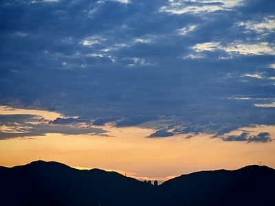 现代天空外景 黄昏天空 阴天天空