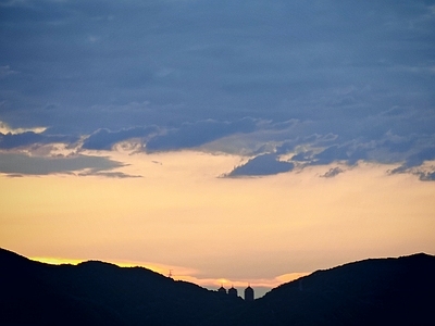 现代天空外景 黄昏天空 阴天天空