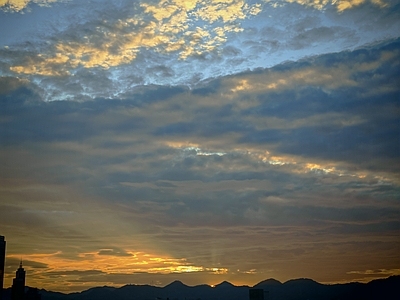 现代天空外景 夕阳天空