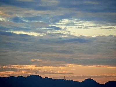 现代天空外景 阴天天空 夕阳天空