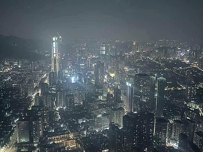 城市外景 窗外城市夜景 夜晚城市