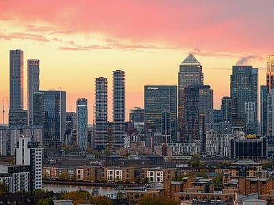 现代新中式城市外景 白天城市外景 广场外景 道路外景