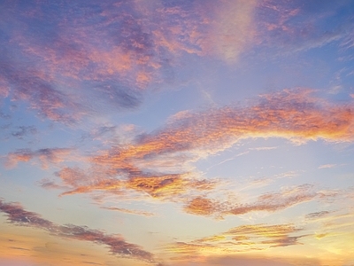 现代新中式天空外景 黄昏天空 白天天空 夕阳天空