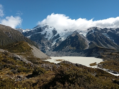 现代新中式风景 白天 山 雪景