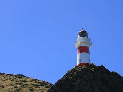 现代新中式风景 山 白天 灯塔