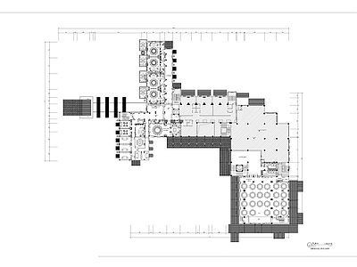 美式酒楼 包厢 宴会厅 施工图