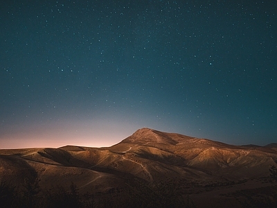 现代风景 荒漠夜空 西北荒漠外景