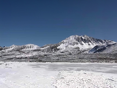 现代风景 山 雪景 雪地 雪山