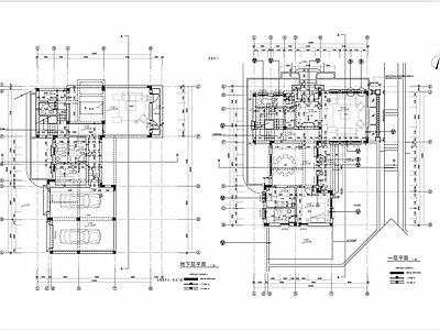 意式别墅建筑 二层别墅 独栋别墅 施工图