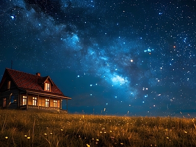 现代天空外景 星空 夜晚天空 宇宙